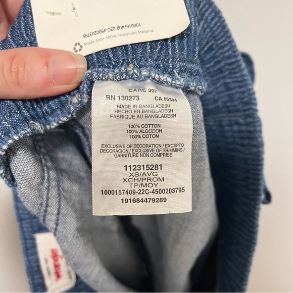 WRANGLER Lightweight Shorty Chambray Bareback Drawstring Pull On Shorts XS - Picture 6 of 9